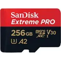SanDisk Micro-SD-Karte Extreme Pro, 256GB, bis 200 MB/s, UHS-I U3, SDXC