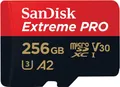 SanDisk Extreme PRO microSDXC Speicherkarte 256GB A2 V30 U3 Adapter