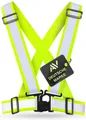 AVANA Warnweste reflektierende Sicherheitsweste einstellbare Reflektorweste Weste Fahrrad, Joggen, für Erwachsene & Jugendliche