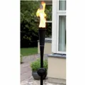 Krause & Sohn Gartenfackel 2x Stabfackeln Schwarz bis 6h Brenndauer
