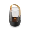 Stadler Form Aroma Diffuser & Laterne Sophie Little mit Akku bis 7 h, Indoor und Outdoor Geeignet, Flammen-Effekt, für Ätherische Öle, Schwarz mit Bambus-Griff
