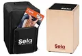 Sela SE 119 Primera Cajon Natur Einsteiger Bundle mit Sela Snare System, aufgebaut, Rucksack, Sitzpad, Schule, CD, DVD