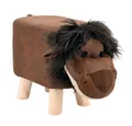 dasmöbelwerk Kinderhocker Tierhocker Stoff Holzbeine Deko Hocker Kinderhocker Kinder Löwe