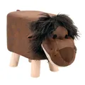 Tierhocker Stoff Holzbeine Deko Hocker Kinderhocker Kinder Löwe