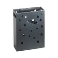 Schirmständer Regenschirmständer UMBRELLA aus Metall schwarz Wasserauffangschale