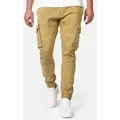 Indicode Cargohose Herren Alex Cargo Hose Herrenhose mit 6 praktischen Taschen gelb M