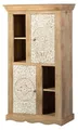 Badmidischrank 67x115cm 'Tibet' Mango natur & weiß antik