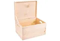 Creative Deco Holzkiste mit Deckel XXL groß 40x30x24 cm Erinnerungsbox Baby Holzbox, mit Griffen, Scharnieren