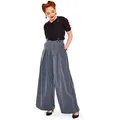 Voodoo Vixen Marlene-Hose Khloe Grey Vintage Trousers 40er Jahre Stil grau L