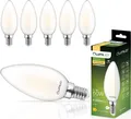 LUMILED B35 E14 LED Lampe 6 Stück Set 7W (ersetzt 60W) 806 lm Kerze Birnen Milch Glas Leuchtmittel Kerzenform 3000K Warmweiß Lampen 360°