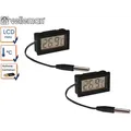 Velleman - Kombi-set Digitale Einbauthermometer Mit Temperaturfühler, Temperaturkontrolle