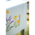 Vervaco Kreativset Tischläufer Kreuzstich Stickpackung "Lavendel" vorgezeichnet, 40x100cm, (embroidery kit by Marussia)