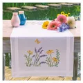 VERVACO Stickpackung Kreuzstich Set Vorgedruckt Tischläufer Lavendel Stickdecken Vorgezeichnet DIY Basteln Erwachsene Kreativ Set Stickläufer zum Selbersticken ca. 40 x 100 cm Handarbeit Zubehör