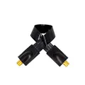 Premium X Fensterdurchführung SAT Koaxialkabel für Fenster & Türen inkl. Klebepads extrem flach schwarz 26cm