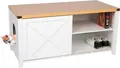needs&wants® Tierhaus Katzenschrank Katzentoilette Katzenklo Schrank Katzenhaus Toilette Klo, Holz groß XL Schuhschrank Design Sitzkommode weiß braun Katzenmöbel
