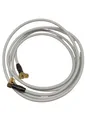 deleyCON Antennenkabel HDTV Satellitenkabel Koaxial 3 m Weiß Metallstecker