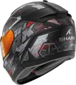 SHARK RIDILL 2 RIDILL 2 Helm Integralhelm Motorradhelm Rollerhelm mit Sonnenblende Rot Matt grau Schwarz L HE1110E-KAR-L