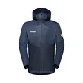 Mammut Ultimate VII SO Hooded Jacket Men | Outdoor Jacke für Herren, Softshelljacke für Sport, Gore-Tex Wanderjacke, Allwetterjacke mit Kapuze, Atmungsaktiv und Winddicht | Marine, S