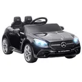 AIYAPLAY Kinder Elektroauto 12V Kinderauto mit 2,4 G Fernbedienung, 2 Motor, Kinderfahrzeug mit LED-Scheinwerfern, Hupe, Musik, Sicherheitsgurt, Elektrofahrzeug für Kinder ab 3 Jahren, Schwarz
