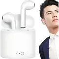 Kopfhörer Bluetooth 5.0 TWS Wireless Kabellos In-Ear True Wireless Earbuds Tragbare Ladehülle Stereo Headset mit Mikrofon für Android iPhone Sam... - Weiß
