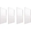 BERLINLODGE 4er-Set Aluminium Schiebetür Für Pergola HxB 206x369cm Weiß Terrassenüberdachung Lamellenpaneel Modul