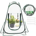 HH-LIFE 1 Stück GartengewächshausMini-Pop-up-GewächshausPflanzenabdeckung kle...