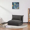 [en.casa] Schlafsessel Umeå 59x85,5x67 cm Sessel mit Schlaffunktion Schlafsofa Relaxsessel Bodensessel Gästesofa Cord Grau