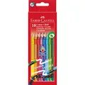 Faber Castell Buntstifte Colour GRIP 2001 116613 radierbar, sortiert, Etui mit 10 Stück