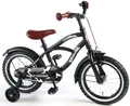 Kinderfahrrad Black Cruiser für Jungen 14 Zoll Kinderrad in Schwarz