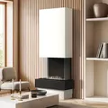 muenkel design Garda [moderner Design Ethanolkamin]: Nero (Schiefer schwarz) - Planika Senso - Weiß