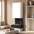 muenkel design Garda [moderner Design Ethanolkamin]: Nero (Schiefer schwarz) - Planika Senso - Weiß