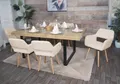 B-Ware 6er-Set Esszimmerstuhl MCW-A50 II, Stuhl, Holz Bouclé 450g/m², beige
