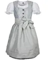 Maddox Kinder Dirndl Gabriella 3-tlg. mit Bluse | Silber Glitzer 128