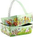 Osterkorb Pappe 15 x 12 cm bunt mit Griff