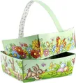Osterkorb Pappe 15 x 12 cm bunt mit Griff  Osternest