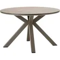 Dehner Gartentisch Marseille, runder Dining-Tisch, bis zu 4 Sitzplätze, Ø 120 cm, Höhe 75 cm, Aluminium / Kunststoff, braun - Braun