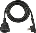 Verlängerungskabel mit Winkel-Flachstecker 3m H05VV-F3G schwarz 1168980030
