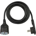 Brennenstuhl Verlängerungskabel, 1x Winkel-Flachstecker, schwarz