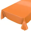 Wachstuchtischdecke Wachstuch abwaschbare Tischdecke Uni Glanz Einfarbig Orange Schnittkante 100 x 140cm