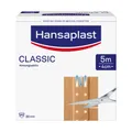 Hansaplast Classic Pflaster | Atmungsaktive Wundauflage | Zuschneidbares Heftpflaster | 5 m x 4 cm