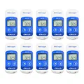 Elitech RC-5 Temperatur Datenlogger Mini USB Temp Rekorder Interner Externer Sensor Hohe Genauigkeit Temperatur Data Logger 32000 Punkte Record Wasserdicht nach IP65 10Pack