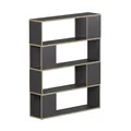 Vicco Raumteiler Eneos, Anthrazit/Eiche, 100 x 124.5 cm, als freistehendes Regal zur flexiblen Raumaufteilung einsetzbar