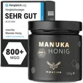 Manuka Honig 800 MGO + 500g im Glas lichtundurchlässig, kein Plastik  laborg...