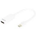 Digitus DB-340404-001-W HDMI / Mini-DisplayPort Adapter [1x Mini-DisplayPort Stecker - 1x HDMI-Buchse] Weiß Rund, doppelt geschirmt 15.00 cm