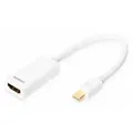 Digitus DIGITUS Mini DP zu HDMI Adapter 0,15m - Konverter Computer-Adapter mini DP-HDMI Typ A zu HDMI Typ A, Hohe Bildqualität, kompakte Bauweise blau