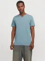 Jack & Jones T-Shirt JJESPLIT NECK TEE SS NOOS mit V-Ausschnitt