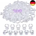 WZYTEU 300 pcs Einweg Kleberinge,für Wimpern Extensions Make-up Tool Pigment