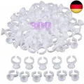 WZYTEU 300 pcs Einweg Kleberinge,für Wimpern Extensions Make-up Tool Pigment