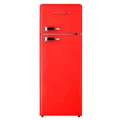 Wolkenstein Kühl-Gefrierkombination "GK212.4RT FR", BxHxL: 54,5 x 145,6 x 62,6 cm, freistehend - rot