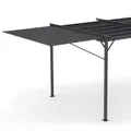 IDMarket - Neigbares und verstellbares Vordach 250 x 150 cm für Pergola einziehbares Dach anthrazitgrau